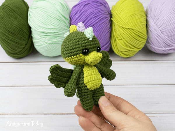 Tiny Amigurumi Dragon Pattern by Amigurumi Today