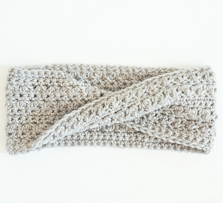 Twisted Mixed Cluster Headband Crochet Pattern by Cream Of The Crop Crochet