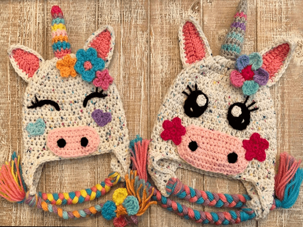 Crochet Unicorn Hat Pattern by Fur Babies CB