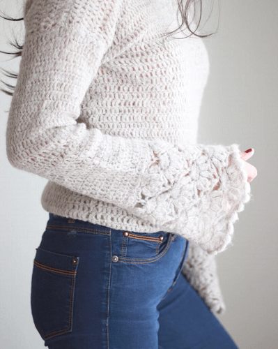 Valentina Top Sweater Crochet Pattern by Fiorelila