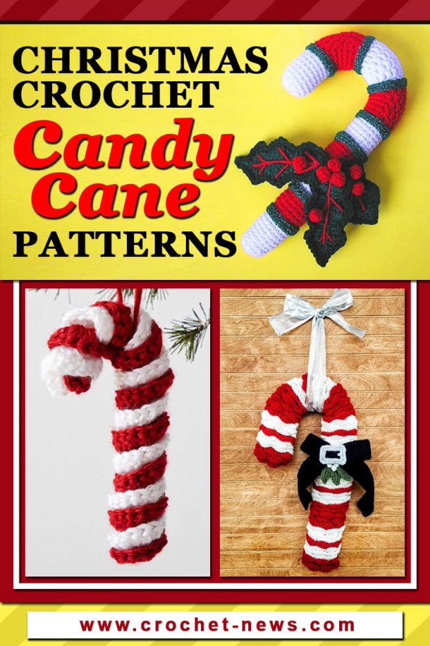 CHRISTMAS CROCHET CANDY CANE PATTERNS