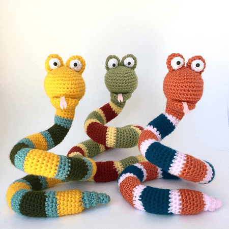 Amigurumi Snake Pattern by Miss Crochet Gourmet