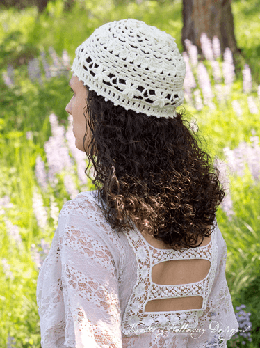 Boho Crochet Lace Summer Hat Pattern by Kirsten Holloway Designs