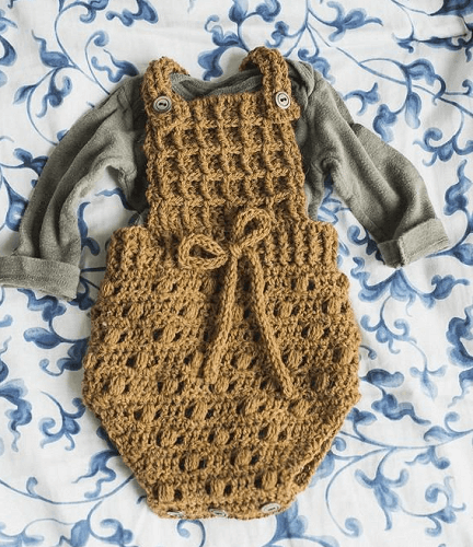 Butterscotch Baby Onesie Crochet Pattern by Megmade With Love