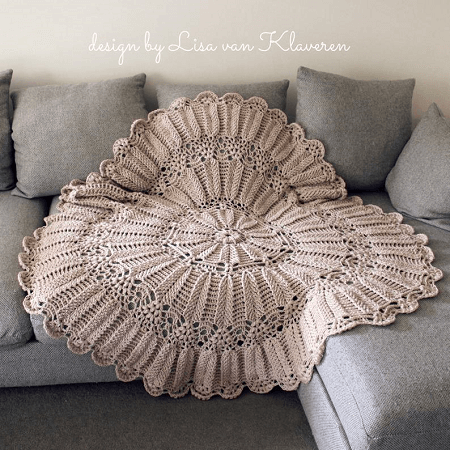 Circular Throw Crochet Pattern by Holland Designs