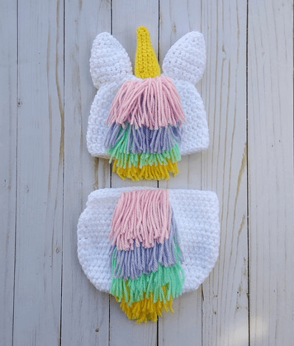 Crochet Baby Unicorn Outfit Pattern by Heathers Boutique US