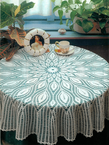 Crochet Circular Tablecloth Pattern by Home Decor Pattern PDF