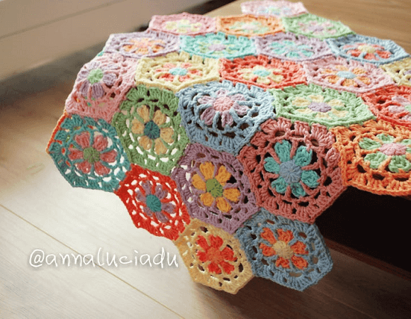 Crochet Flower Tablecloth Pattern by Emma Crochet Design 4 U