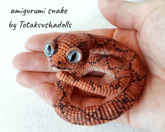 Crochet Realistic Snake Pattern by Tota Ksusha Dolls