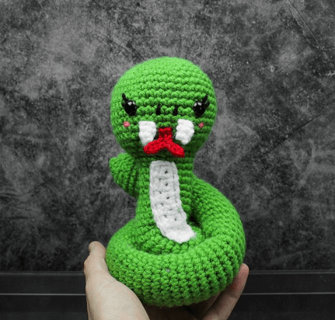 Crochet Snake Amigurumi Pattern by Knot Bad Ami