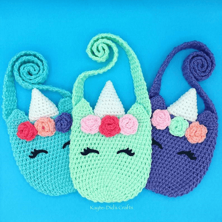 Crochet Unicorn Purse Pattern by Kayte Dids