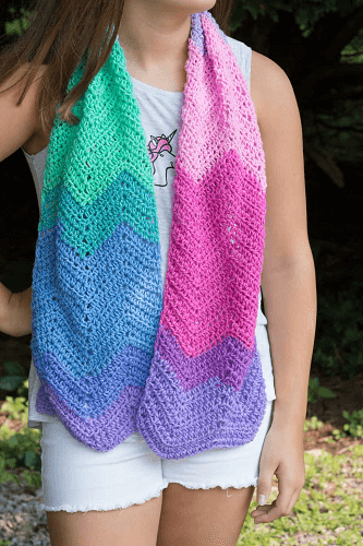 Crochet Unicorn Scarf Mandala Free Pattern by Easy Crochet