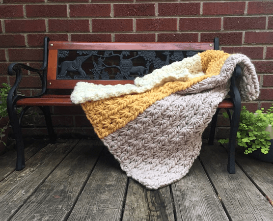 Crochet Winter Jasmine Throw Pattern by Arrow And Archer Co