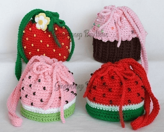 Crochet Yummy Purses Pattern by Gingersnap Boutique