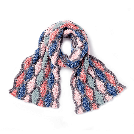 Diamond Wave Free Crochet Scarf Pattern by The Crochet Crowd