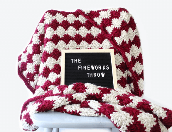 Fireworks Throw Crochet Pattern by The Blue Elephants