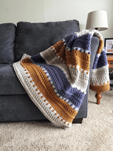 For The Love Of Texture Crochet Throw Pattern by This Pixie Creates 