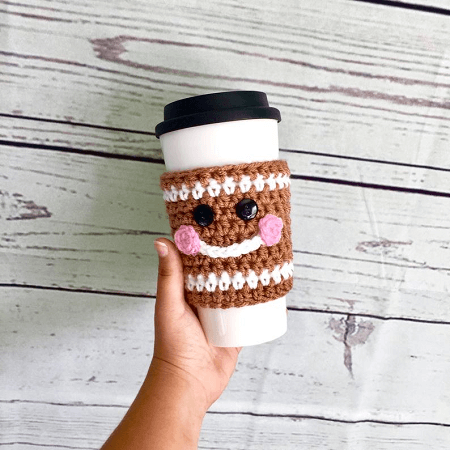 Cozy Cup Gingerbread Man Crochet Pattern by Okie Girl Bling N Things