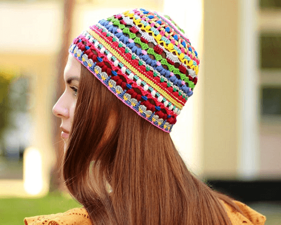 Hippie Crochet Hat Pattern by It Was Yarn