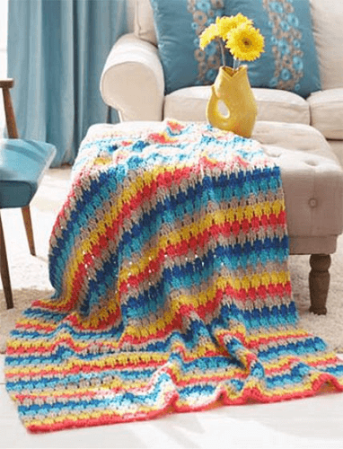 Larksfoot Crochet Afghan Pattern by Mary Maxim