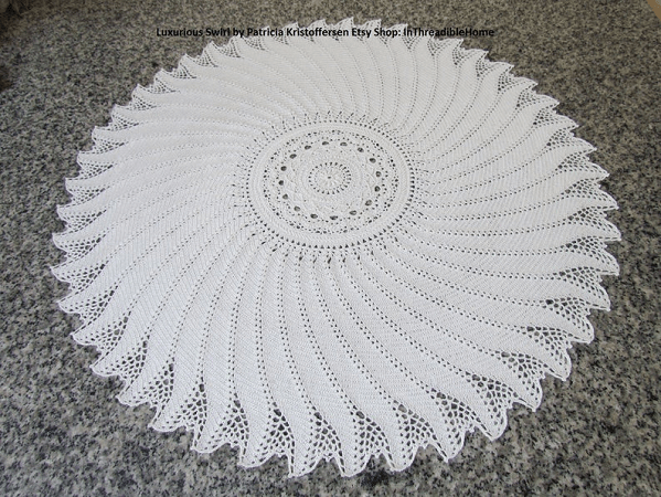 Luxurious Swirl Crochet Tablecloth Pattern by In Threadible Home