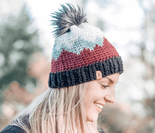 Mountain Range Hat Crochet Pattern by Wild Sapling