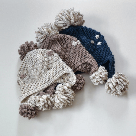 Pompom Hat Crochet Pattern by A Crazy Sheep