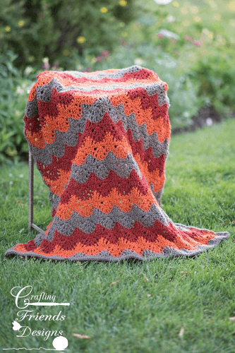 Ripple Lace Afghan Crochet Pattern by Crafting Friends Designs