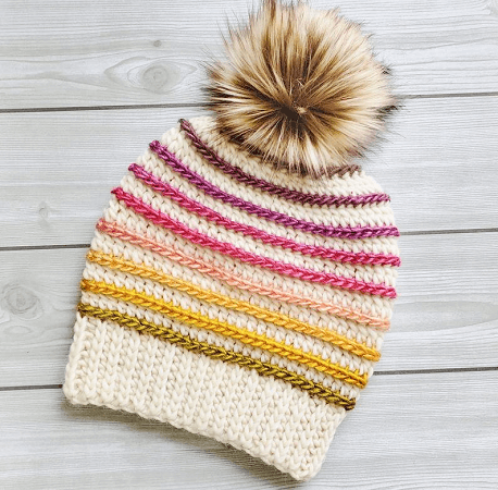 Striped Crochet Hat Pattern by Alyse Crochet
