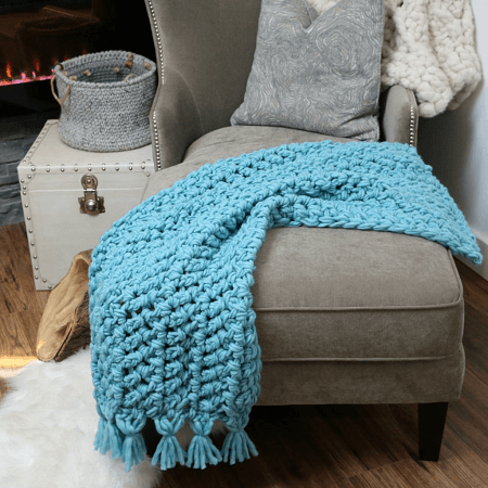 Super Bulky Herringbone Throw Crochet Pattern by MJs Off The Hook Designs