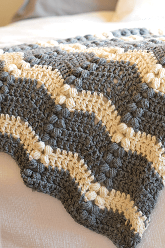 Vintage Lola Crochet Ripple Throw Pattern by Mama In A Stitch