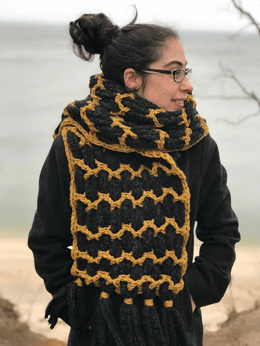 Weave And Spin Free Crochet Scarf Pattern by Fiddle Knits