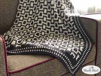 Chic Modern Mosaic Blocks Throw Pattern By Marly Bird