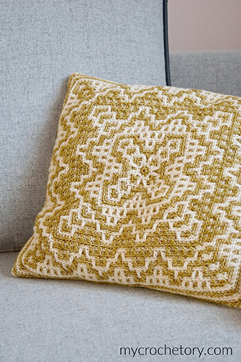 Mosaic Crochet Pillow Pattern By My Crochetory