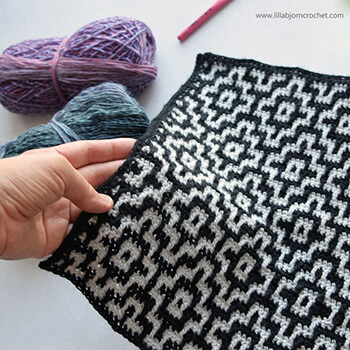Nya Infinity Mosaic Crochet Blanket By Lillabjorncrochet