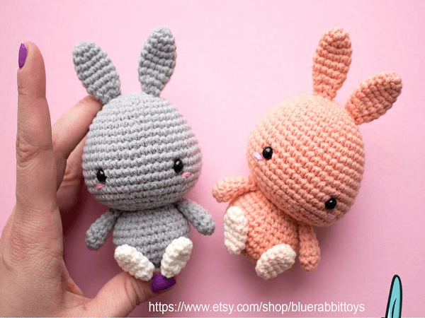 Amigurumi Tiny Bunny Crochet Pattern by Blue Rabbit Toys