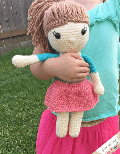 Amy, The Amigurumi Doll Crochet Pattern by Grace And Yarn