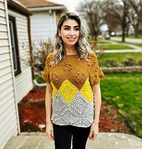 Anabelle Sava Top Crochet Pattern by Lee Sartori