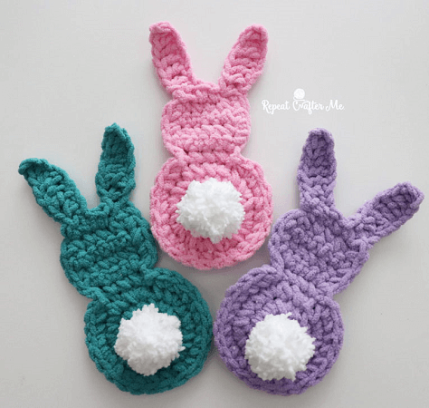 Bunny Applique Crochet Pattern by Repeat Crafter Me