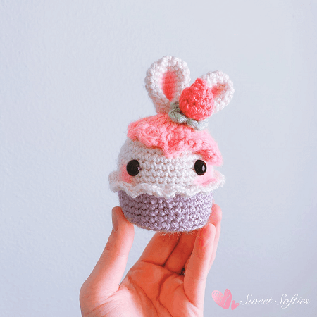 Bunny Rabbit Cupcake Free Crochet Pattern by Sweet Softies