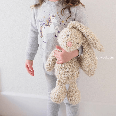 Classic Stuffed Floppy Bunny Crochet Pattern by 1 Dog Woof