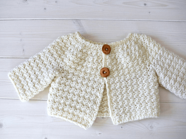 Crochet Baby Cardigan Pattern by Wooly Wonders Crochet