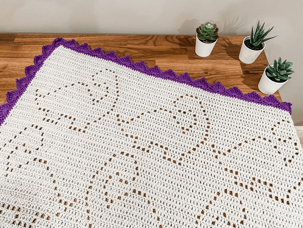 Crochet Dinosaur Blanket Pattern by Owl B Hooked