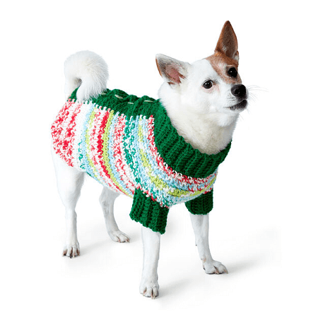 Crochet Dog Cardigan Pattern by Yarnspirations