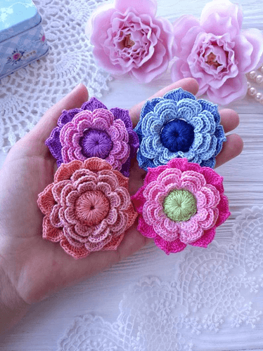 Crochet Flower Pattern by Happy Creations By Vita