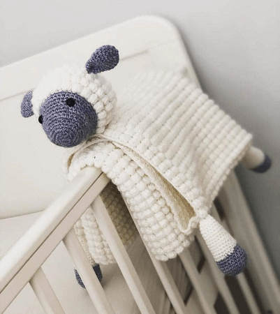 Baby Blanket Crochet Sheep Pattern by Crafting Happiness UK