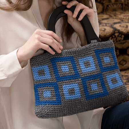 Crochet Urban Squares Purse Pattern by Yarnspirations