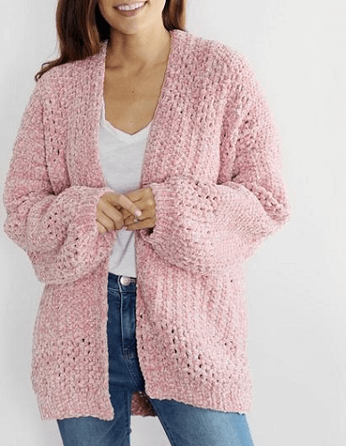 Crochet Velvet Cardigan Pattern by Lakeside Loops