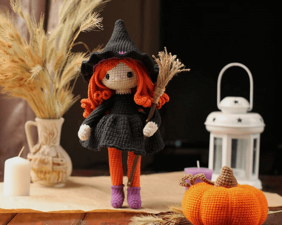 Crochet Witch Doll Pattern by Cute Toys By Tatiana