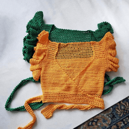 Crochet Wrap Top Pattern by Muto Crochet Designs
